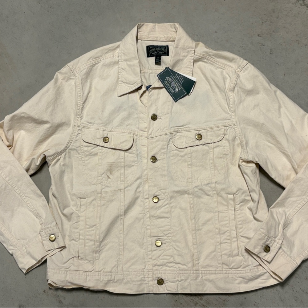 Polo by Ralph Lauren “Adventure Bear” Light Tan Trucker Jacket NWT